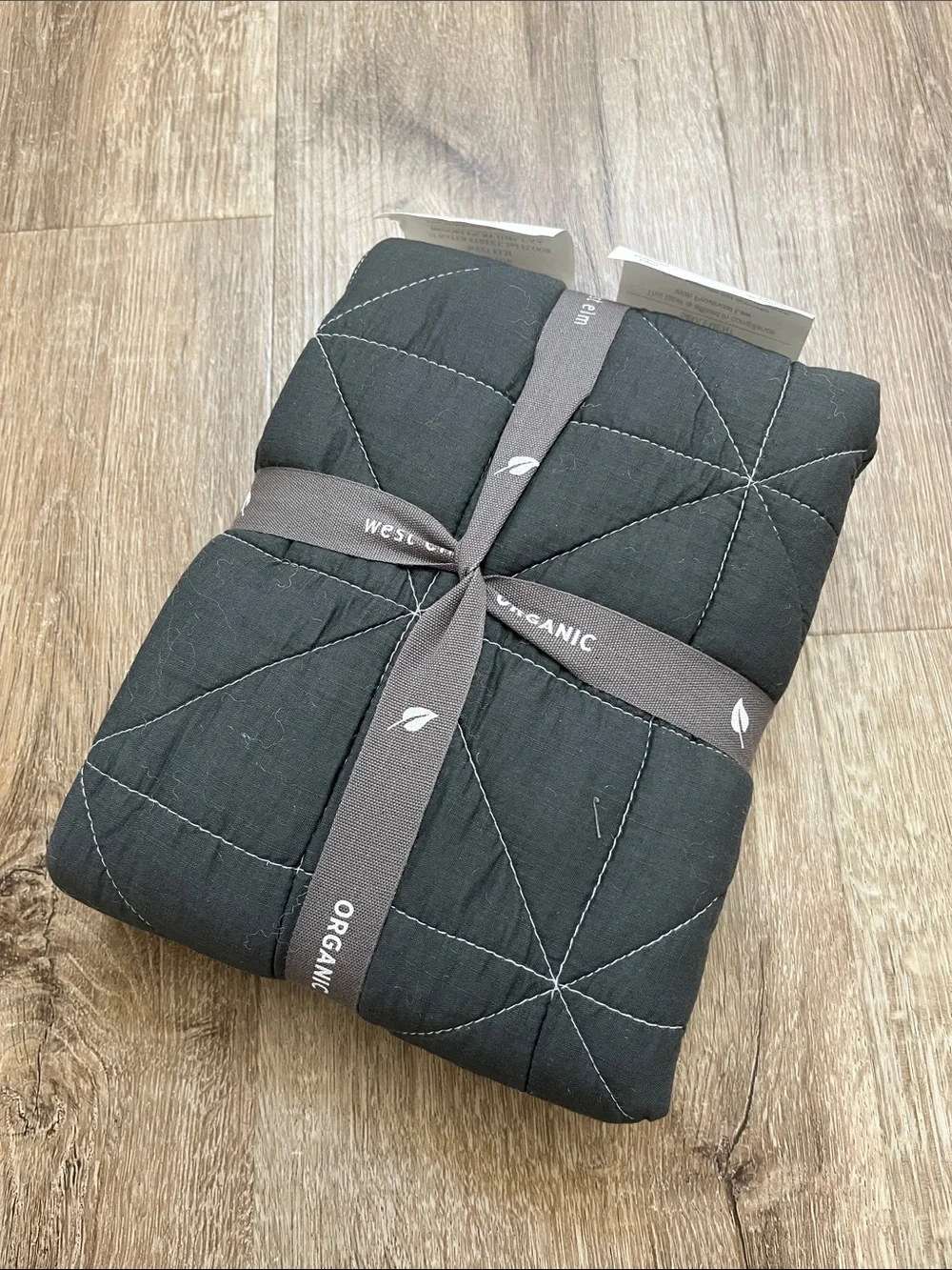 West Elm Quilted Euro Sham with Contrast Stitching